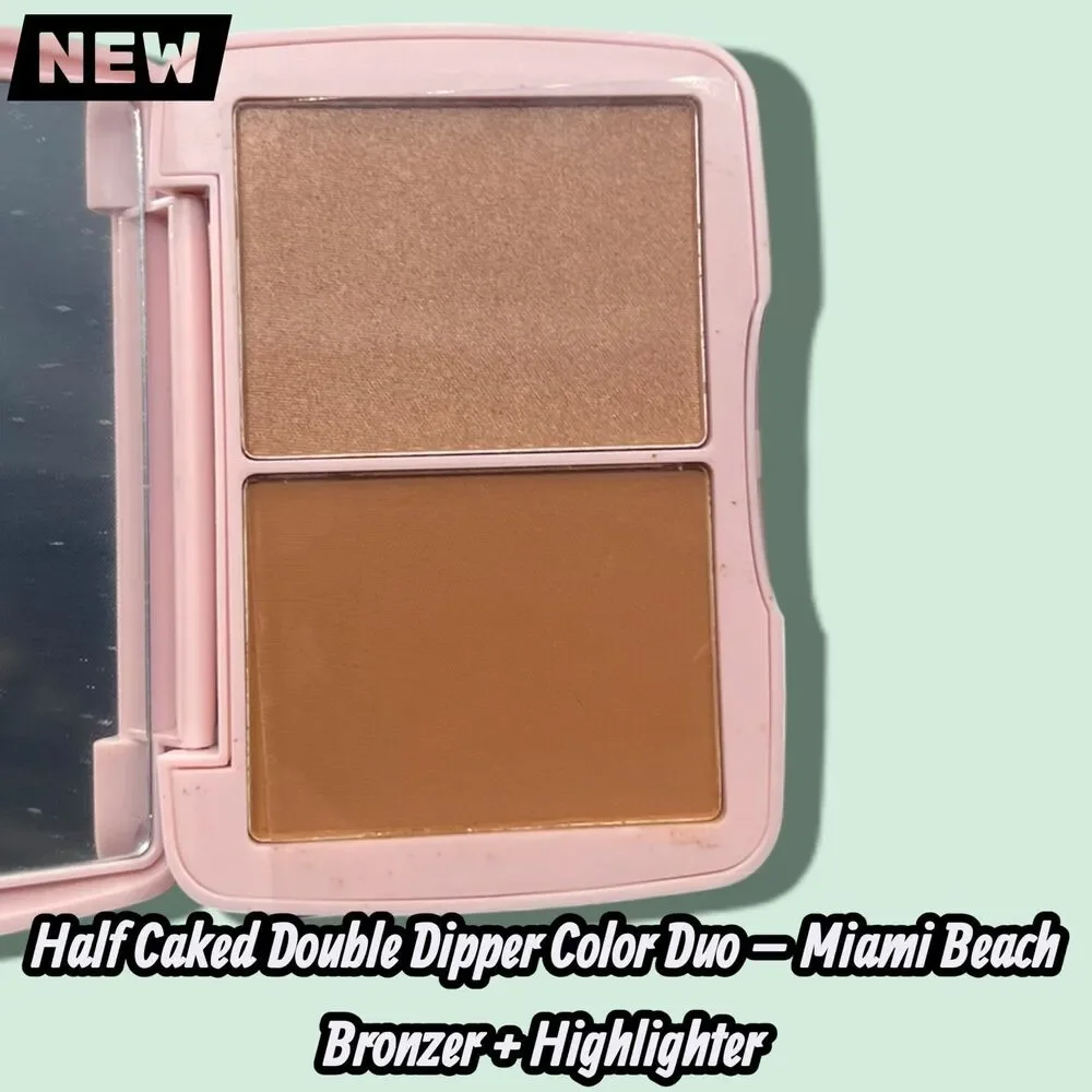 NEW Half Caked Double Dipper Color Duo – Miami Beach Bronzer + Highlighter